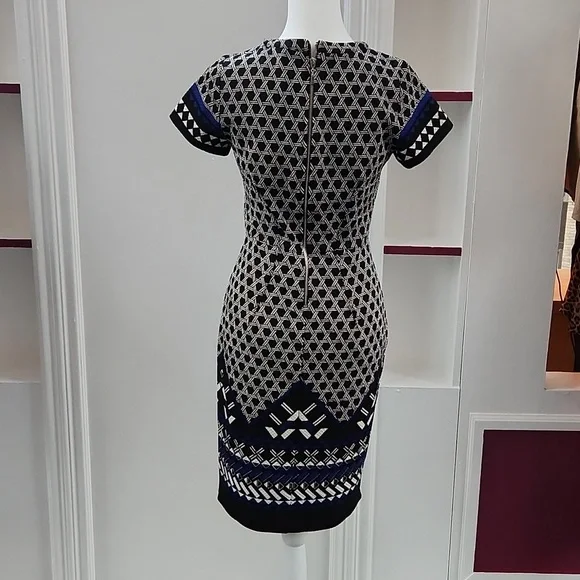 H&M Geometric Print Strechy Shift Dress - Picture 3 of 7
